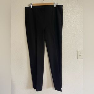 Chico's Collection Dress Pants Womens 2R Black Seamed Stretch Trouser